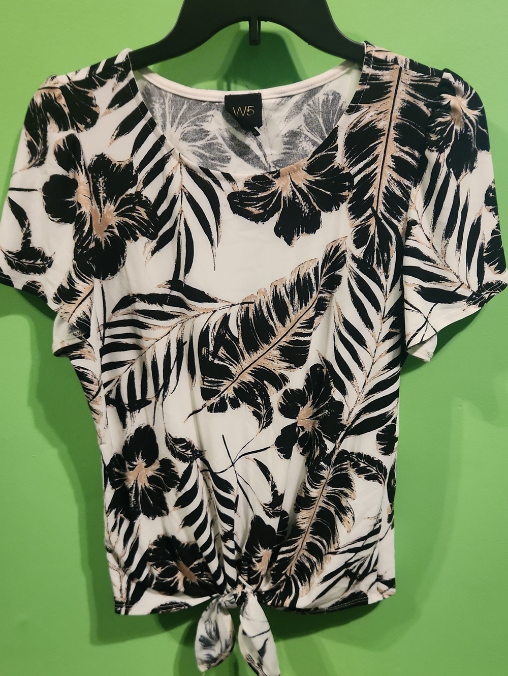 Tropical Flower Tied Tee